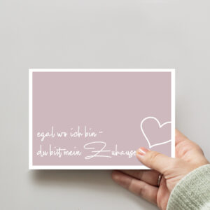 LovenauDesign Valentinstagskarte Du bist mein Zuhause