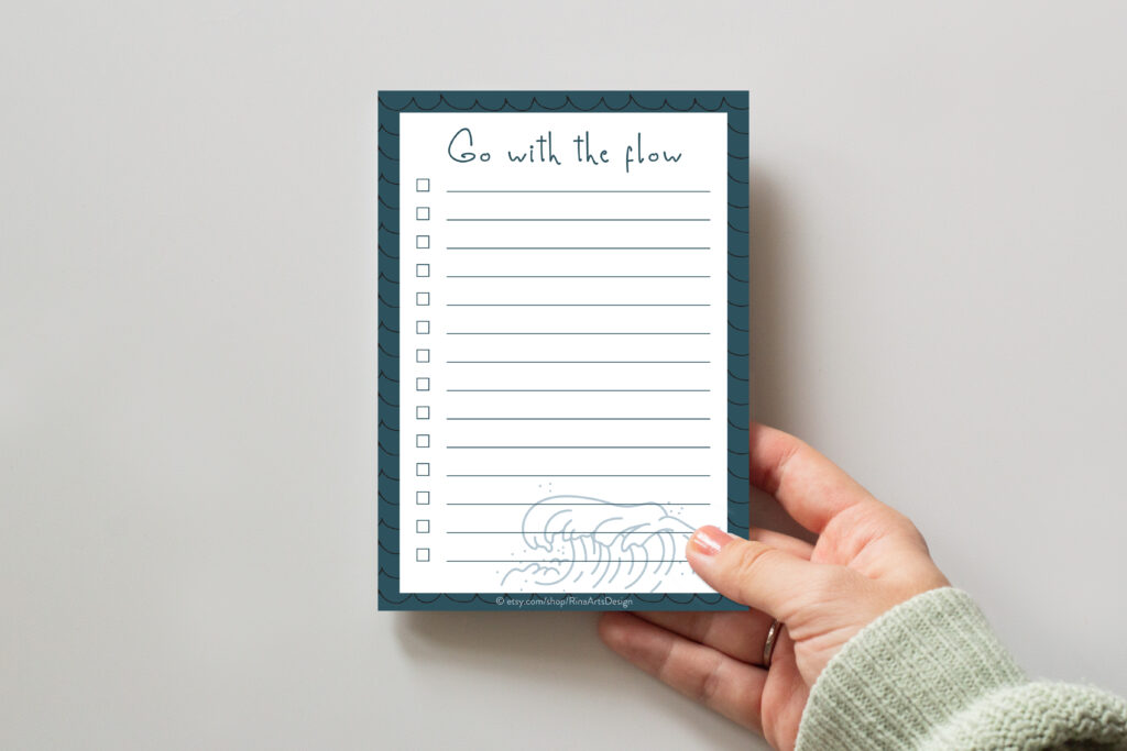 LovenauDesign To-Do Block Go with the flow