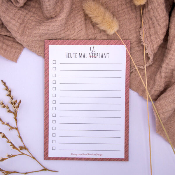 LovenauDesign To-Do Block Heute mal geplant