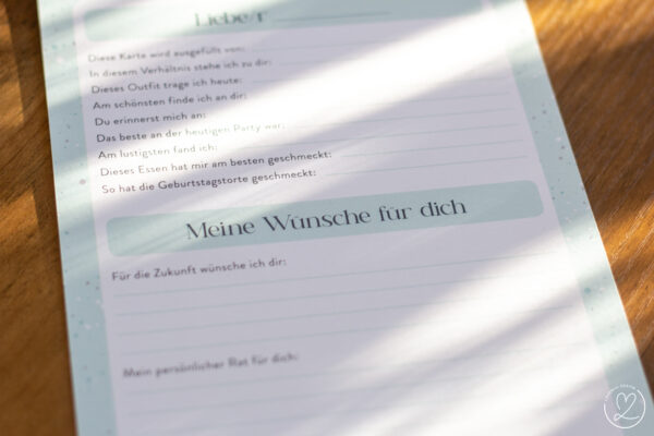 Zeitkapselkarten Baby Blau LovenauDesign
