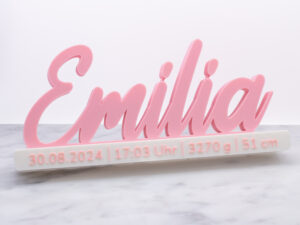 Namensschild Baby 3D Kinderzimmer personalisiert LovenauDesign