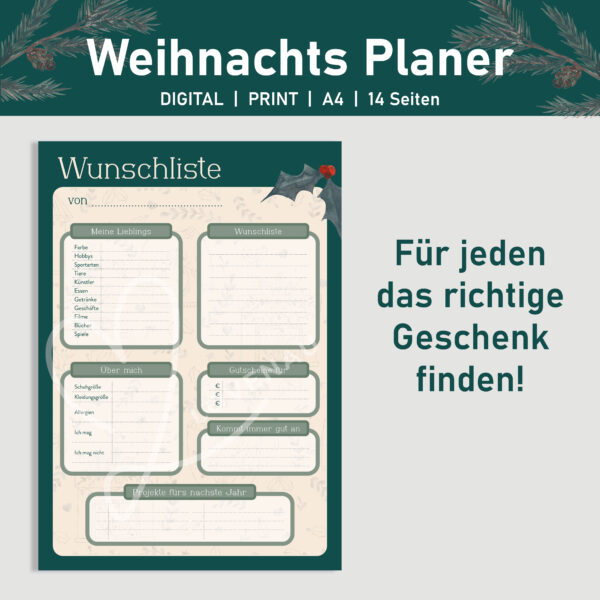 Weihnachtsplaner zum Ausdrucken – Bild 5